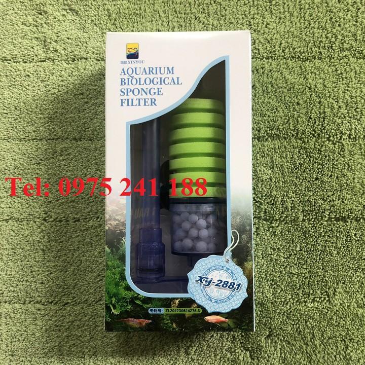 Lọc bể cá XY-2880, XY-2881, XY-2882 đã bao gồm cả hộp lọc, bông lọc và sứ lọc