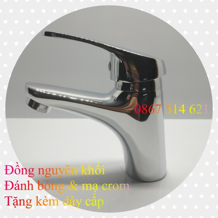 Vòi lavabo nóng lạnh, 1 lỗ, bóng - KMISU Thiết bị vệ sinh