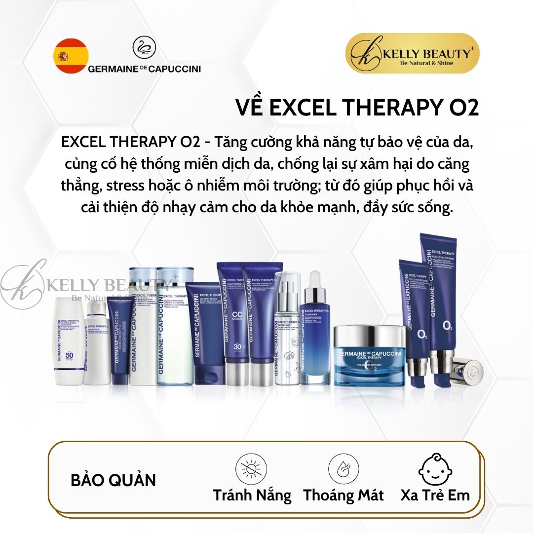 Sữa Rửa Mặt Oxy Thanh Lọc và Thải Độc Da Germaine ET O2 Comfort & Youthfulness Cleansing Milk | Kelly Beauty