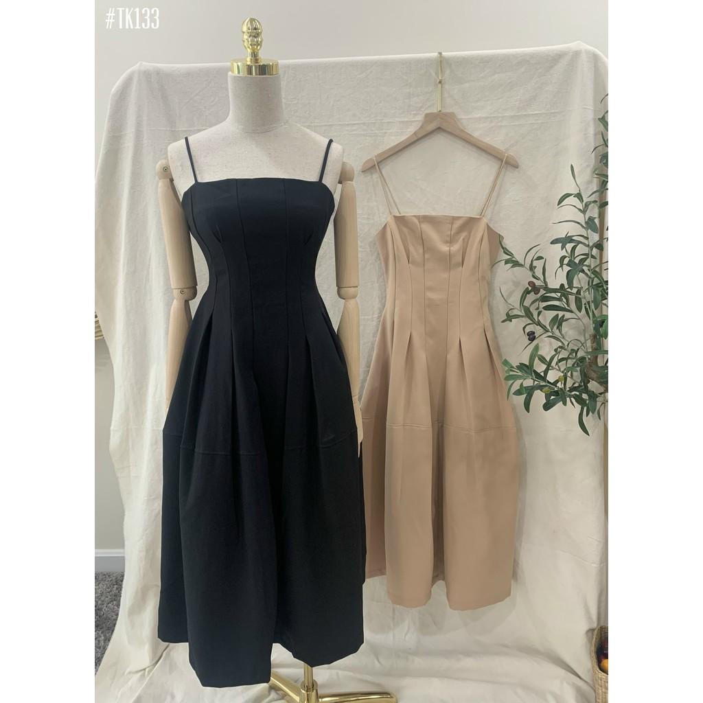 Đầm dự tiệc 2s đơn giản dáng xòe