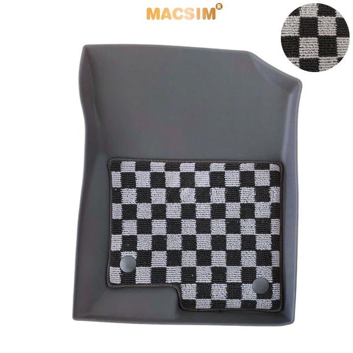 Thảm Lót Sàn 2 Lớp TPE Macsim Huyndai Tucson 2022+ Chuẩn Form, Bền, Không Mùi ( dệt thô caro 2 lớp sd3 ct)