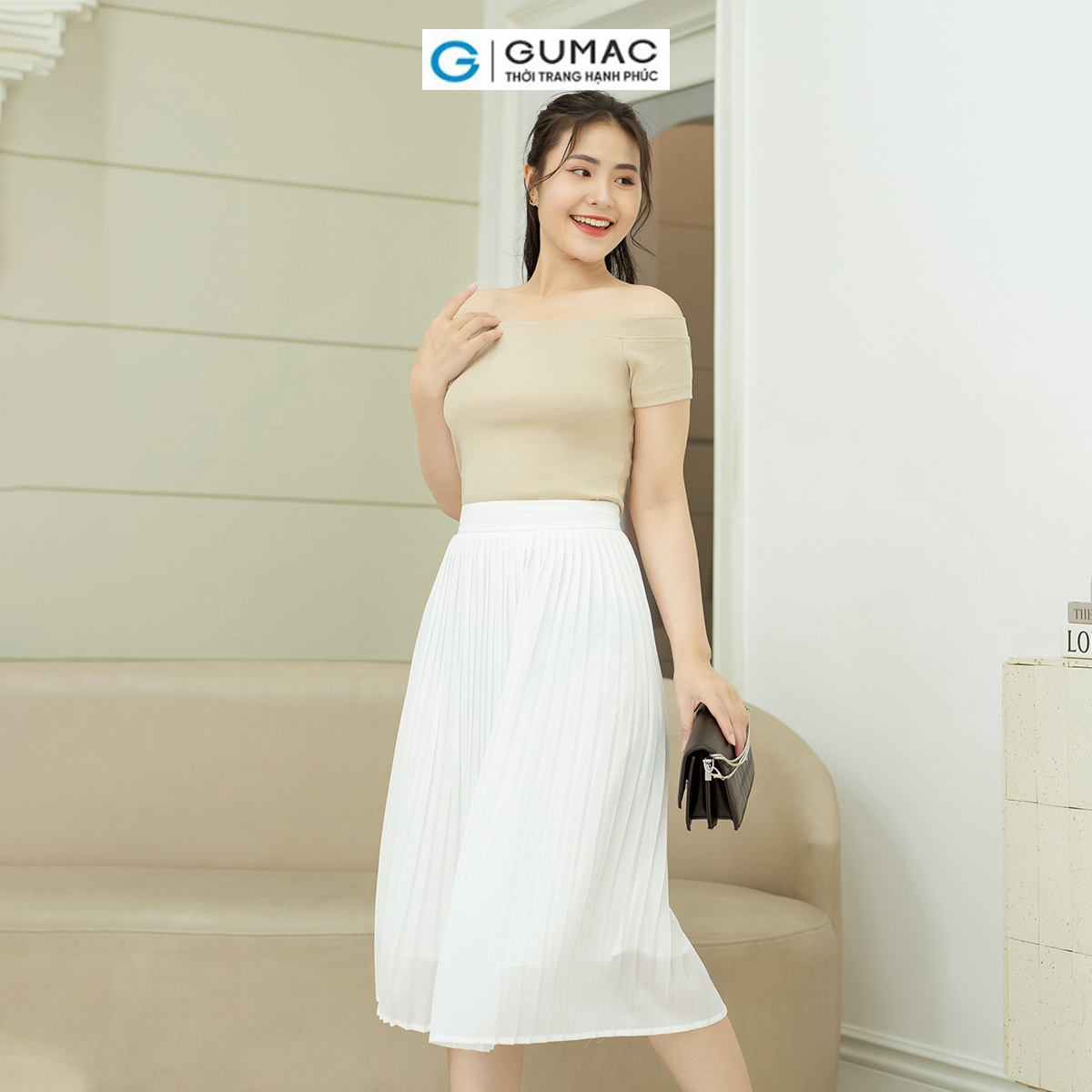 Chân váy dập ly GUMAC VD08012