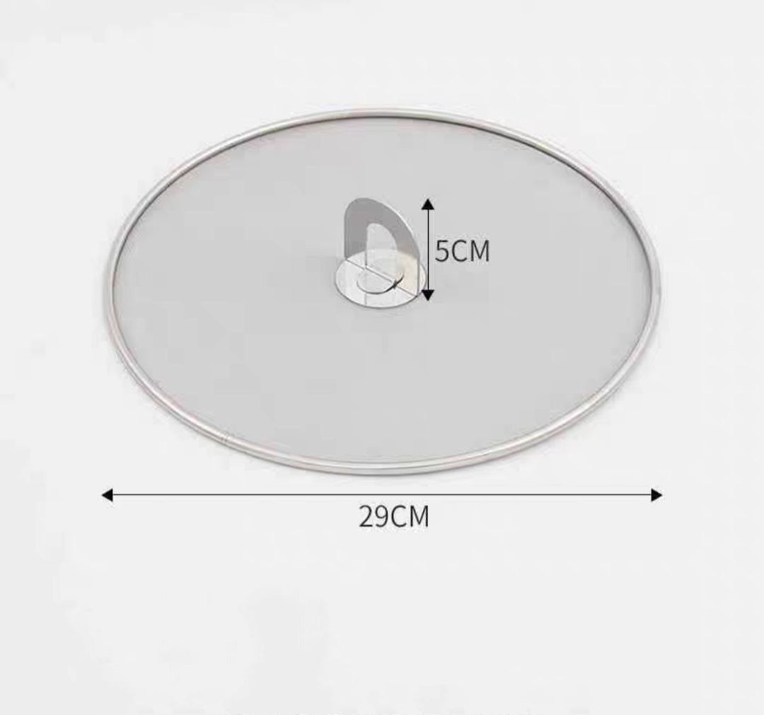 nắp lưới đậy chảo chống văng dầu mỡ có 2 size có tay cầm và núm chất liệu inox cao cấp - Gia dụng bếp