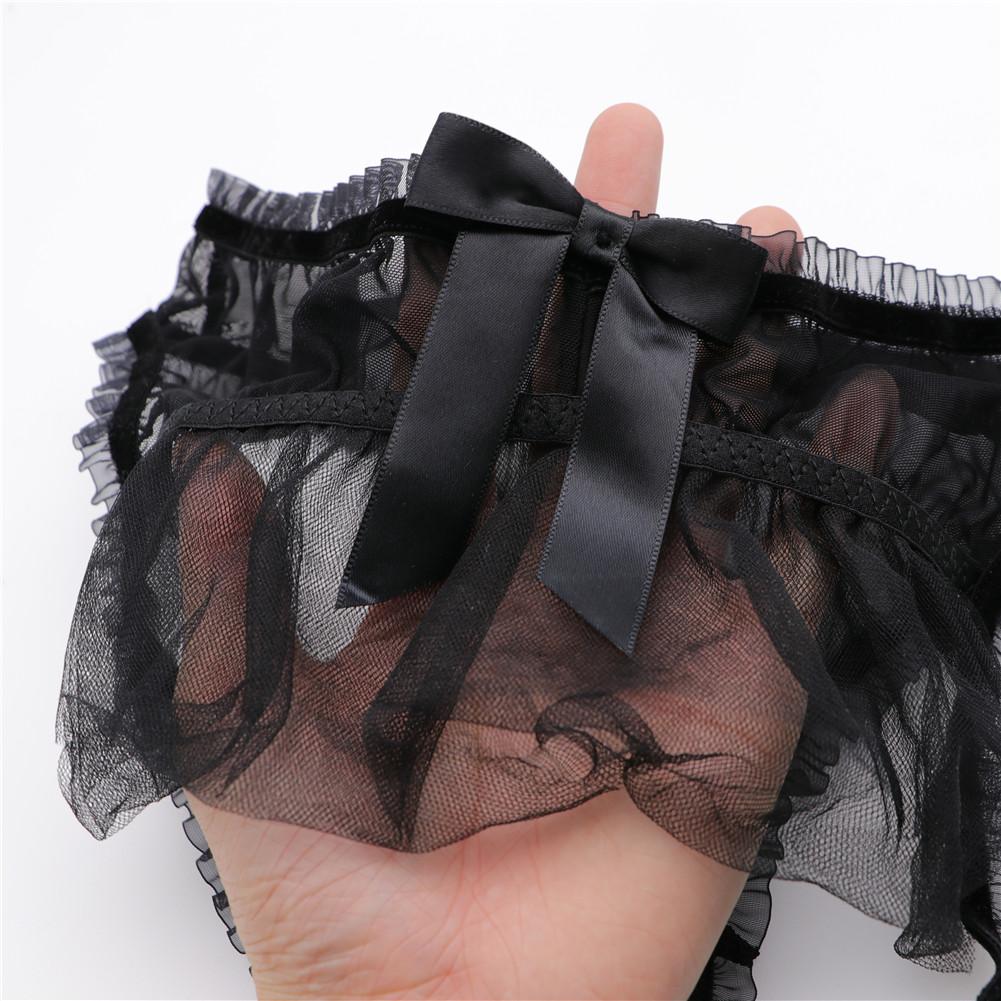 Ren Nữ Bộ Đồ Lót Ren Thấy-Thông Qua Xù Quần Lót Nữ Có Quần Lót Áo Ngực + Quần Đùi 2 Cái