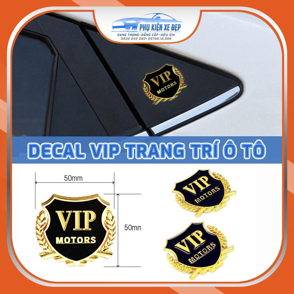 Huy hiệu VIP trang trí xe - Decal trang trí xe hơi ô tô