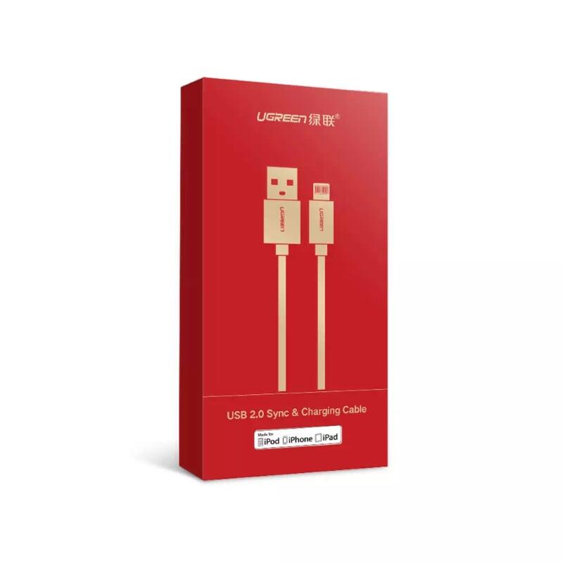 Ugreen UG40479US247TK 1M màu Đỏ Cáp Lightning sạc + truyền dữ liệu cho iPhone - HÀNG CHÍNH HÃNG