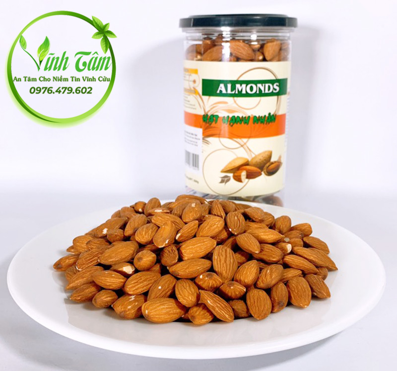 Hạt Hạnh Nhân Sấy Chín Mỹ 500G, 1KG, Hàng Nhập Khẩu Từ Mỹ - Loại 1 Đã Tách Vỏ, Rang Sấy Chín, Không Chất Phụ Gia, Không Chất Bảo Quản, Thơm Ngon Giòn Rụm, Không Hôi Dầu, Món Ăn Vặt Tuyệt Vời