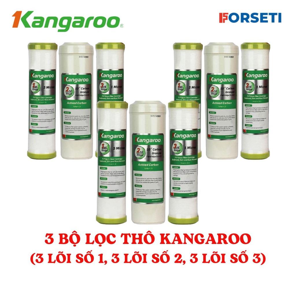 Combo 3 bộ lọc thô 123 + 3 lõi số 1 cho máy Kangaroo Hàng chính hãng