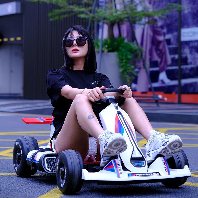 HOTXiao Yinan Kart Xe ô tô điện trẻ em Bốn bánh dành cho trẻ em Xe ô tô đồ chơi chạy pin cho bé Xe trượt bánh Người lớn