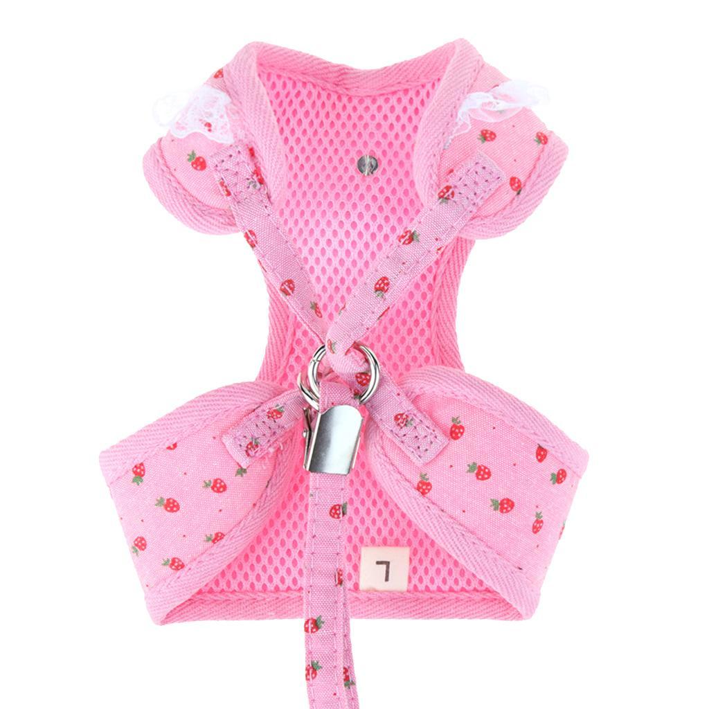 1 Pc Breathable Adjustable Pet Harness Leash Set No Pull Padded Vest