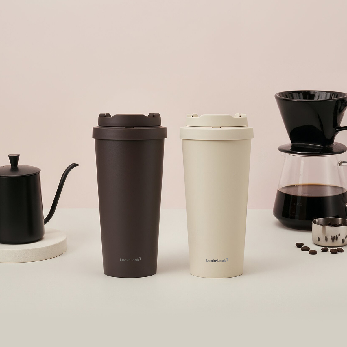 Ly Giữ Nhiệt LocknLock Energetic Ceramic Tumbler 550ml LHC3414, Hàng Chính Hãng, Thép Không Gỉ Phủ Sứ - JoyMall