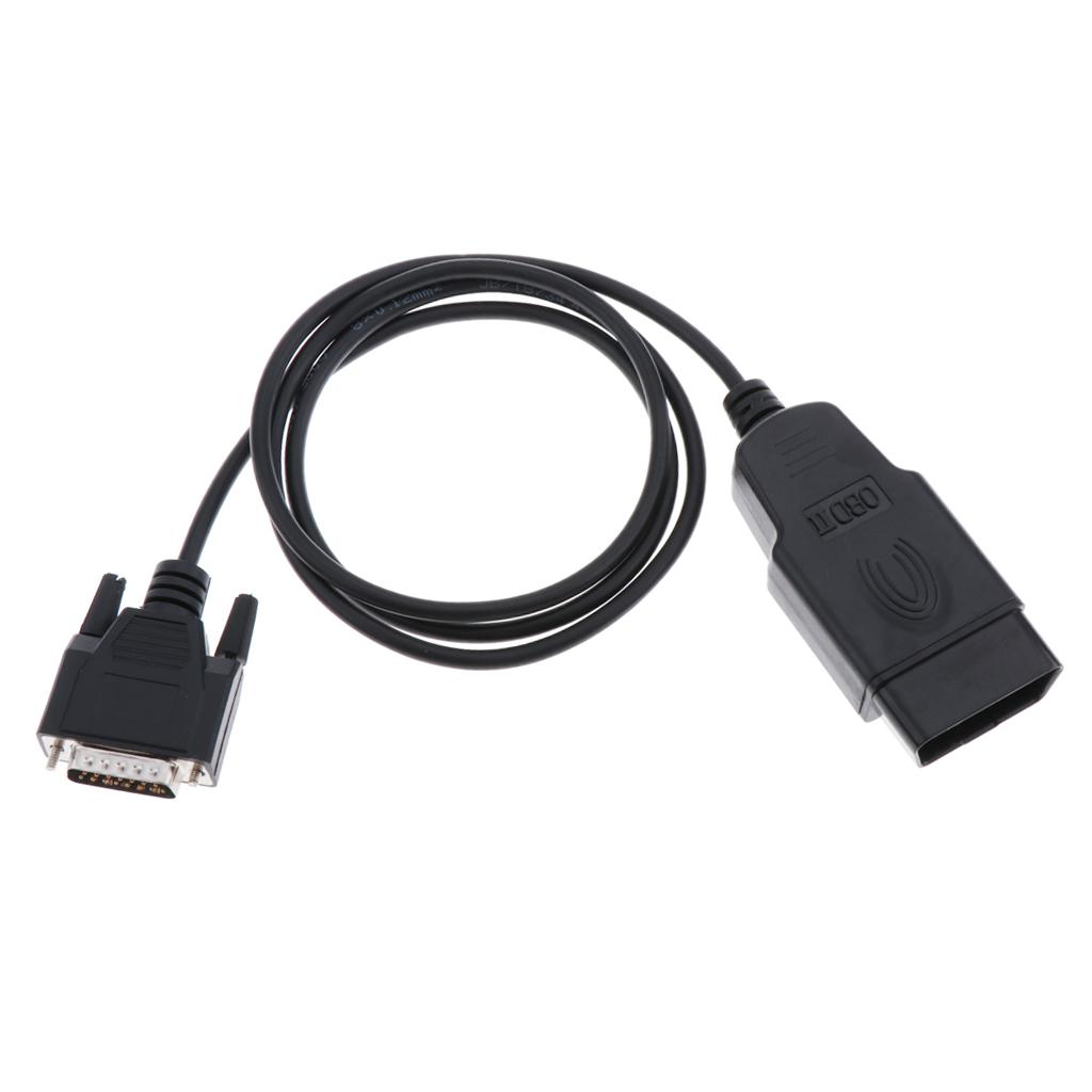 Xe Hơi OBD II 2 16Pin Để DB15 15Pin Chẩn Đoán Nối Dài Convertor Cáp