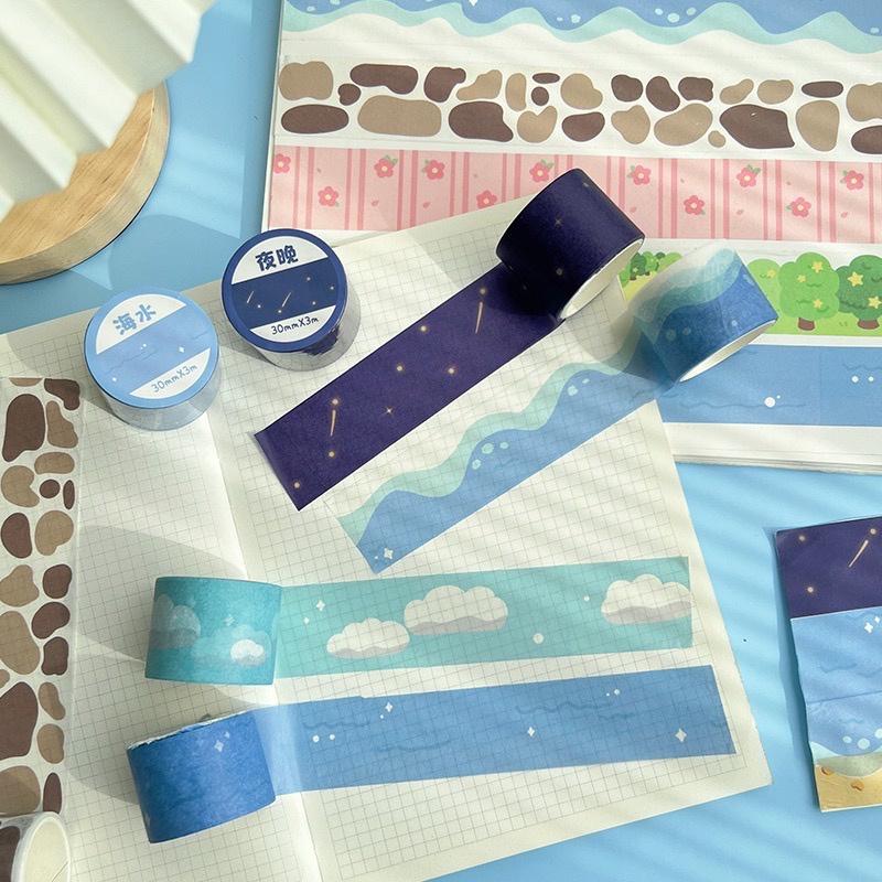 Cuộn Băng Dính Washi Tape Hoạ Tiết 3m