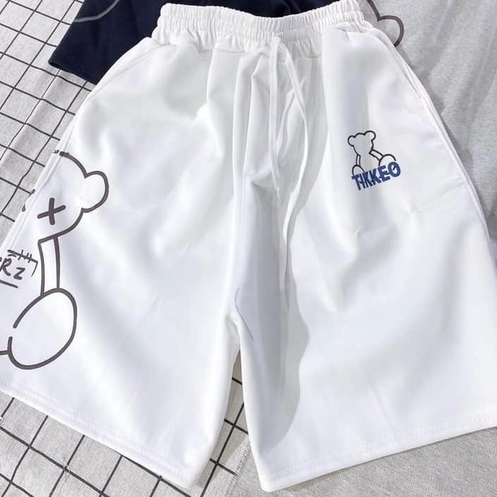Quần Đùi In Gấu Cực Hot - Form Unisex Freesize 38-70kg Nam Nữ
