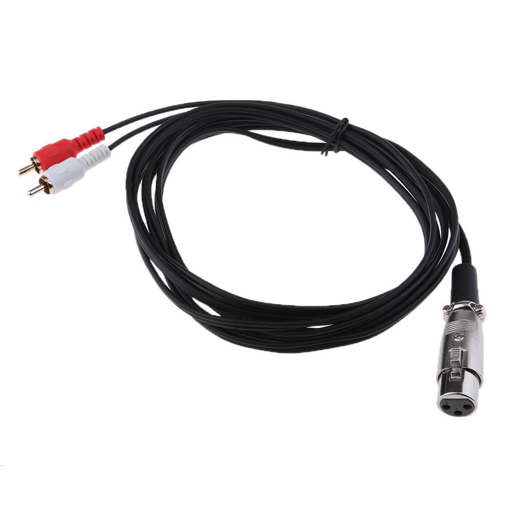 XLR Female to Dual RCA Male Patch Cable Audio Splitter Converter Cables 10ft