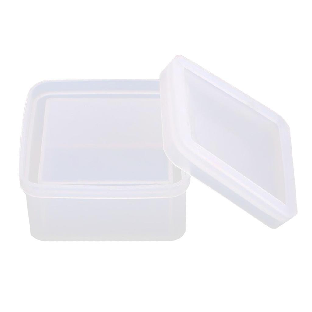 3Pcs UV Resin Molds Box DIY Jewelry Storage Holder Container Craft Mould