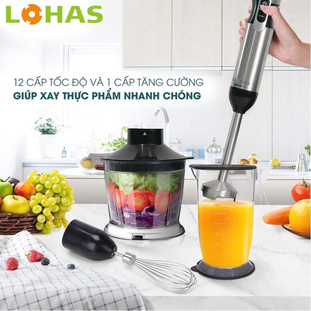 Máy xay thịt xay sinh tố đánh trứng cầm tay đa năng 5 in 1 HÀN QUỐC LOHAS LS-328