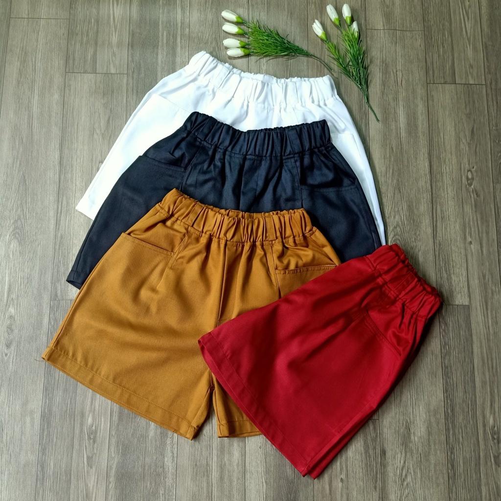 Quần short nữ cạp cao, chất liệu kaki bền mát, thiết kế trẻ trung, năng động, quần đùi nữ NeSa Shop, QKH.52