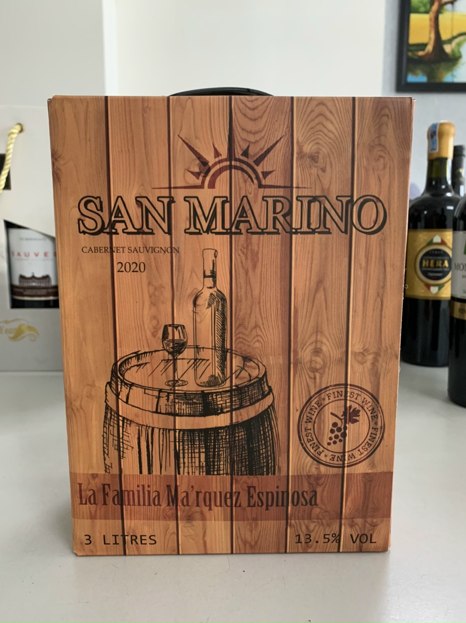 Rượu vang bịch Chile San Marino 3 lít