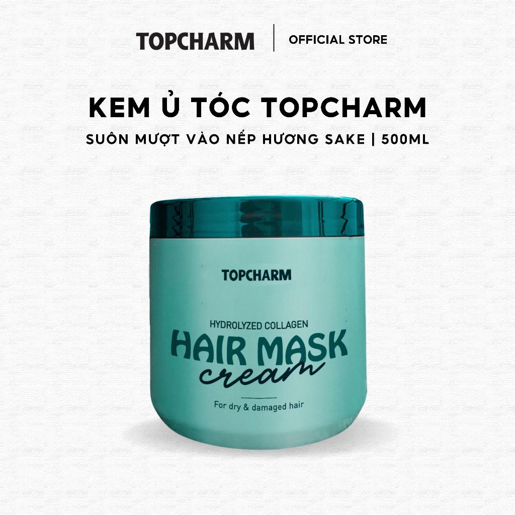 Kem Ủ Tóc Hương Sake TOPCHARM Suôn Mượt Vào Nếp, Kích Mọc Tóc Dày Hũ 500ml