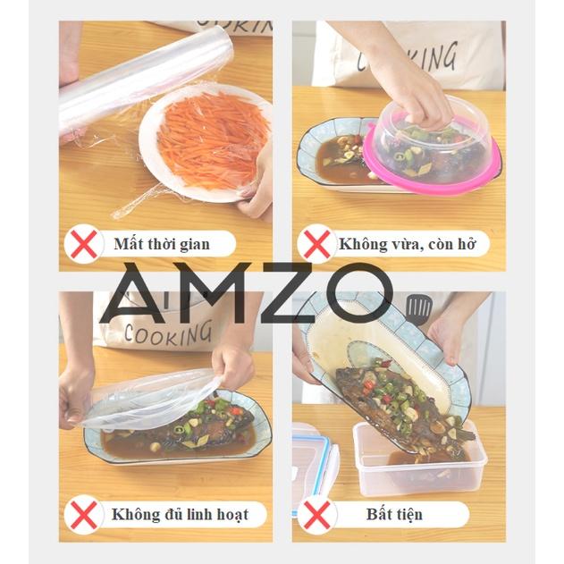 set 100 màng bọc thực phẩm an toàn gấu nâu hàng chính hãng công nghệ hữu cơ an toàn cho sức khoẻ của AMZO