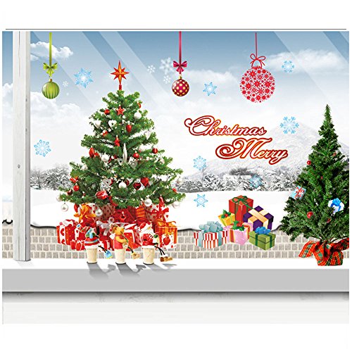 Decal dán tường Cây thông và Ông già Noel