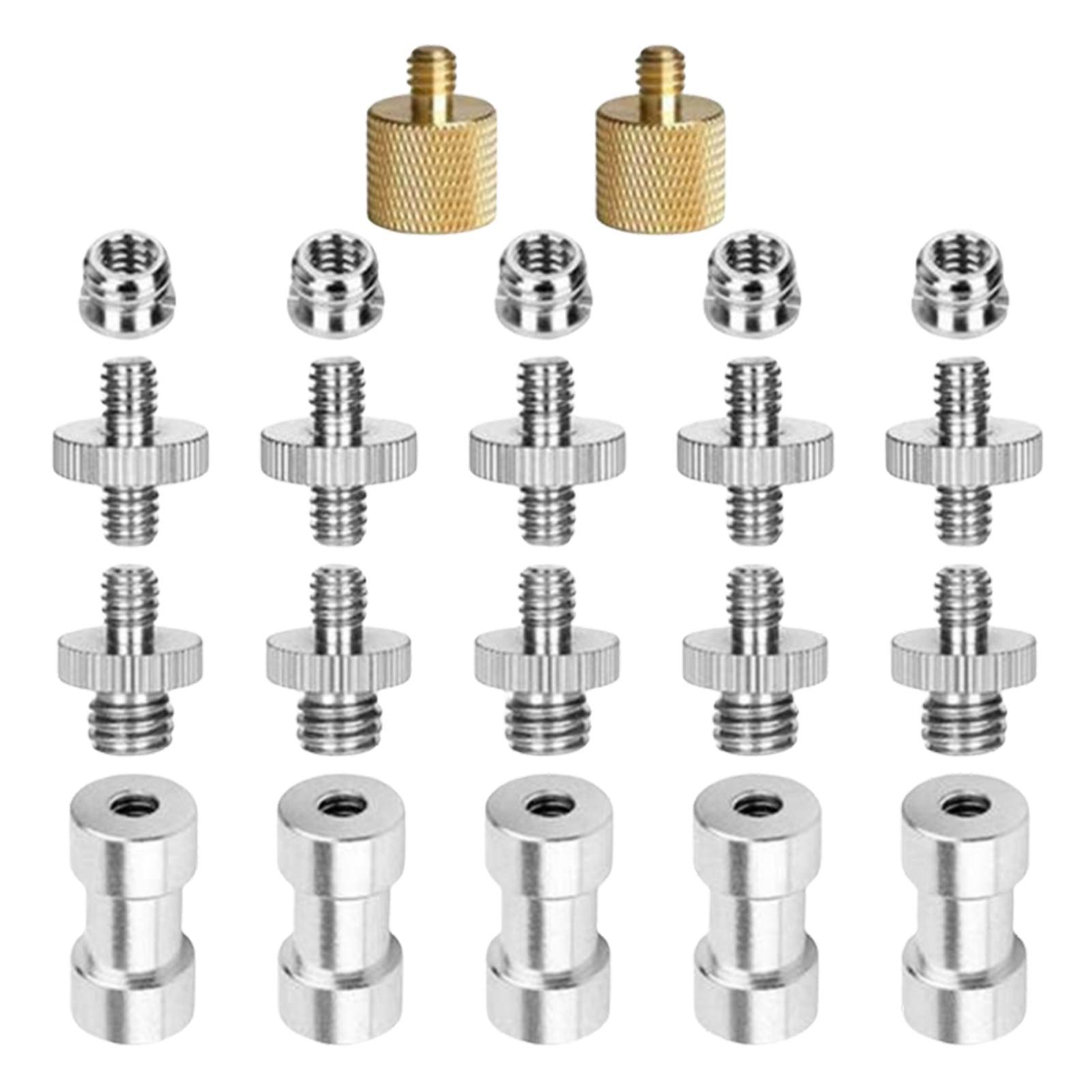 22 Pcs Camera Mount Screw 1/4 Inch to 3/8 Inch Converter Threaded Screws Adapter Suitable for Camera Tripod Monopod Ball Head