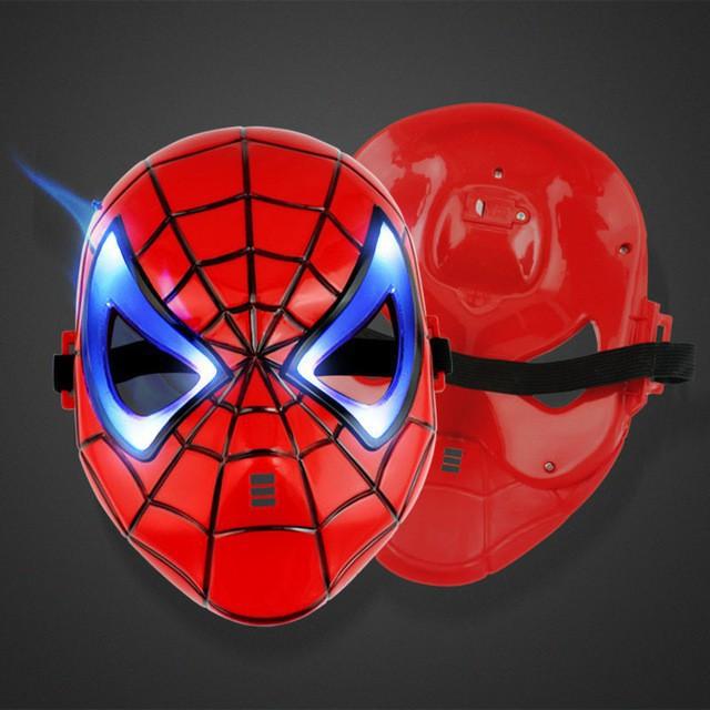 Mặt nạ người nhện có đèn-Mặt nạ trung thu phát sáng biệt đội siêu anh hùng