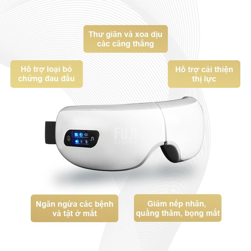Máy Mát Xa Xông Hơi Cho Mắt Eye Massage Tích Hợp Bluetooth Nghe Nhạc Thư Giãn
