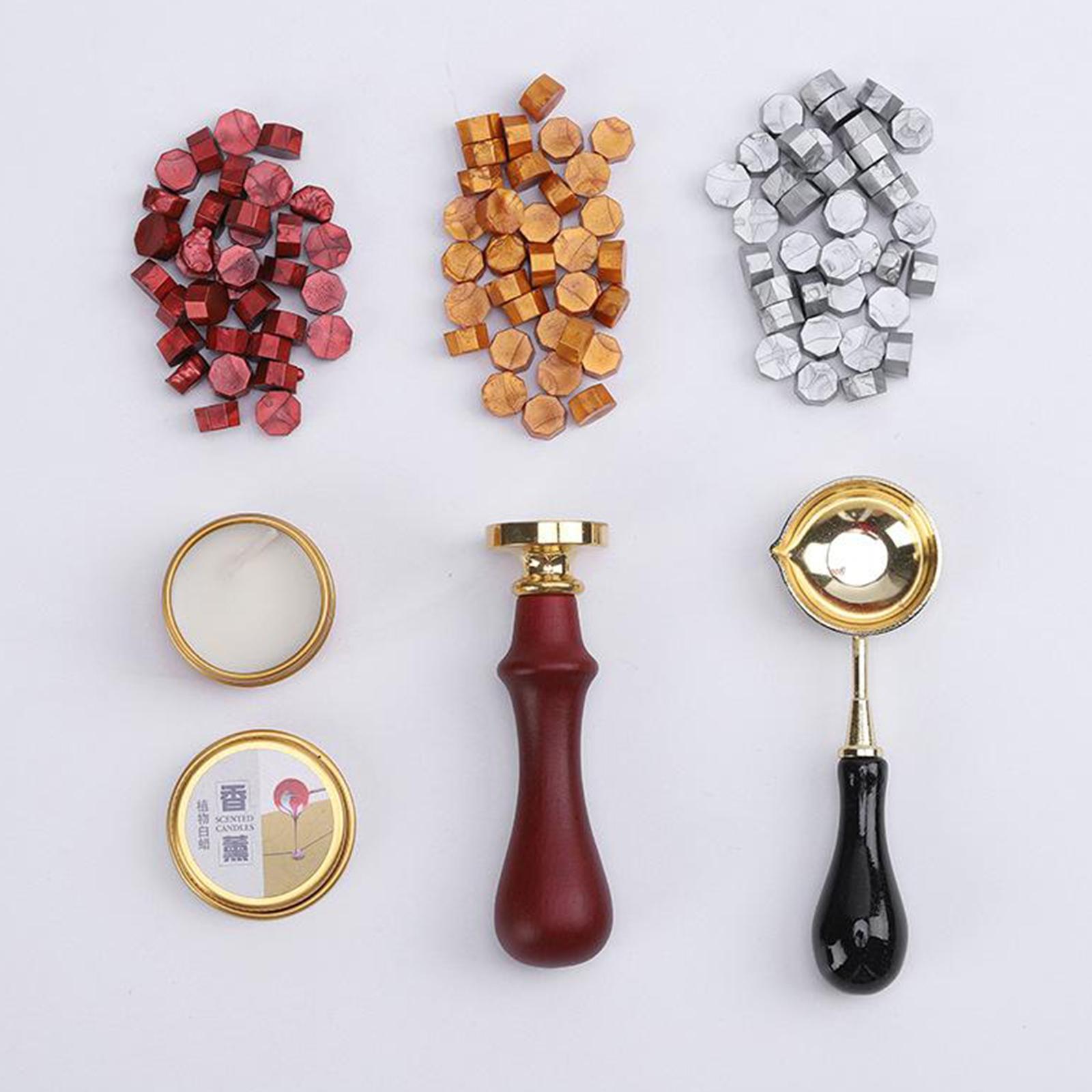 Wax Seal Stamp Kit Wax Beads Sealing Stamp for Envelopes Thank Yoy