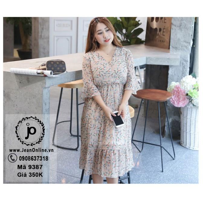 Bigsize Nữ - Đầm Maxi Voan Hoa