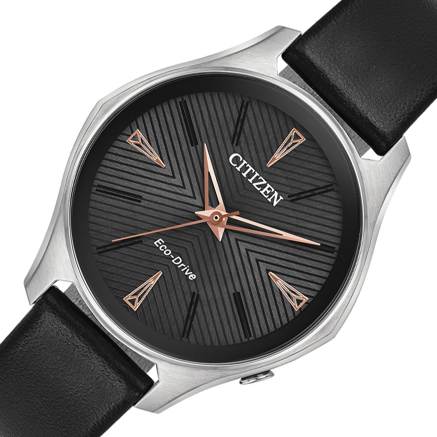 Đồng Hồ Nữ Citizen Dây Da EM0599-17E - Mặt Đen