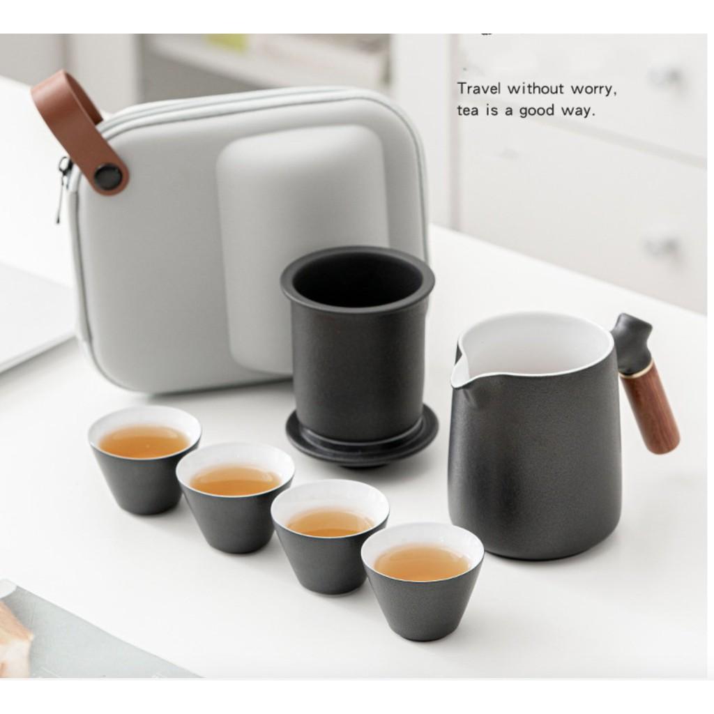 Bộ uống trà đạo tách nước Quick-off Cup gốm sứ Nhật Bản