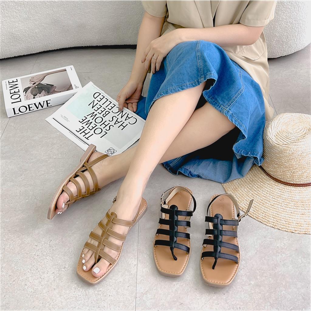 Sandal nữ xinh rọ đế bệt dây thời trang hàn quốc da bò Shoes Paradise SD07