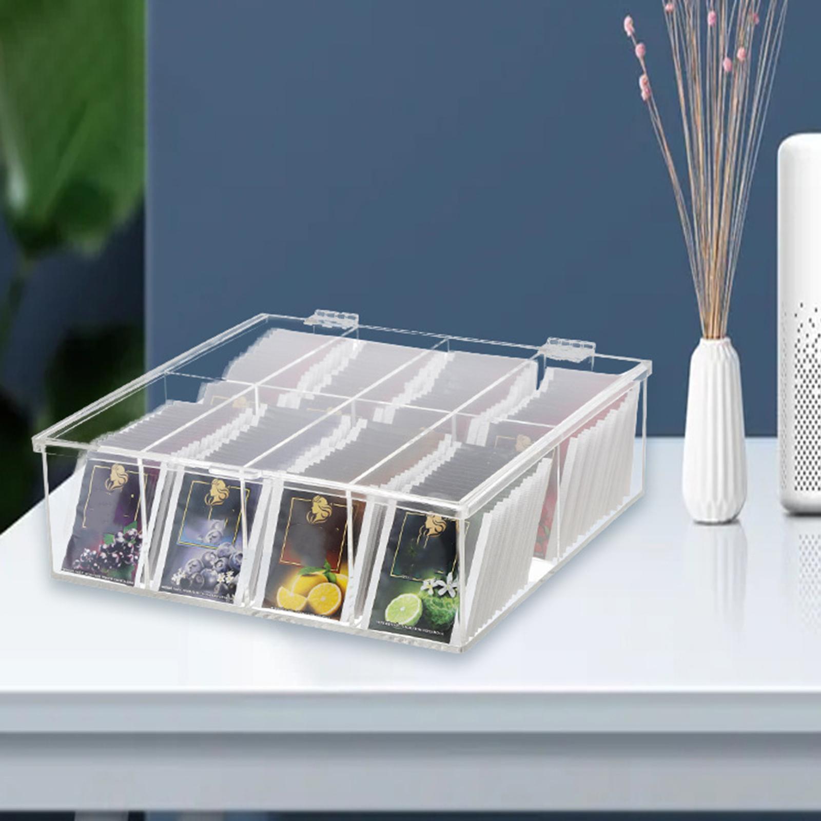 Organizer 8 Compartments Storage Bin Box Display Case for Pantry