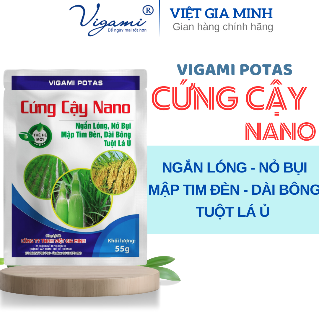 Phân bón VIGAMI POTAS cứng cậy NANO 55G
