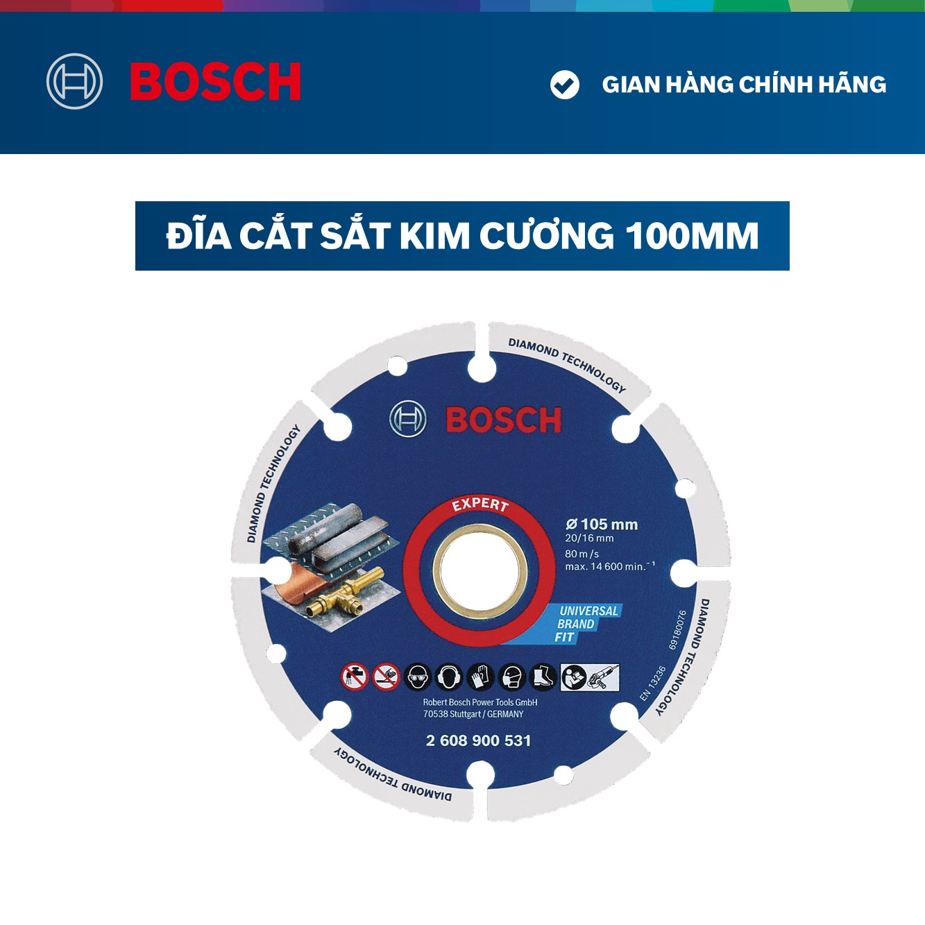 Đĩa cắt sắt kim cương 100mm - MỚI