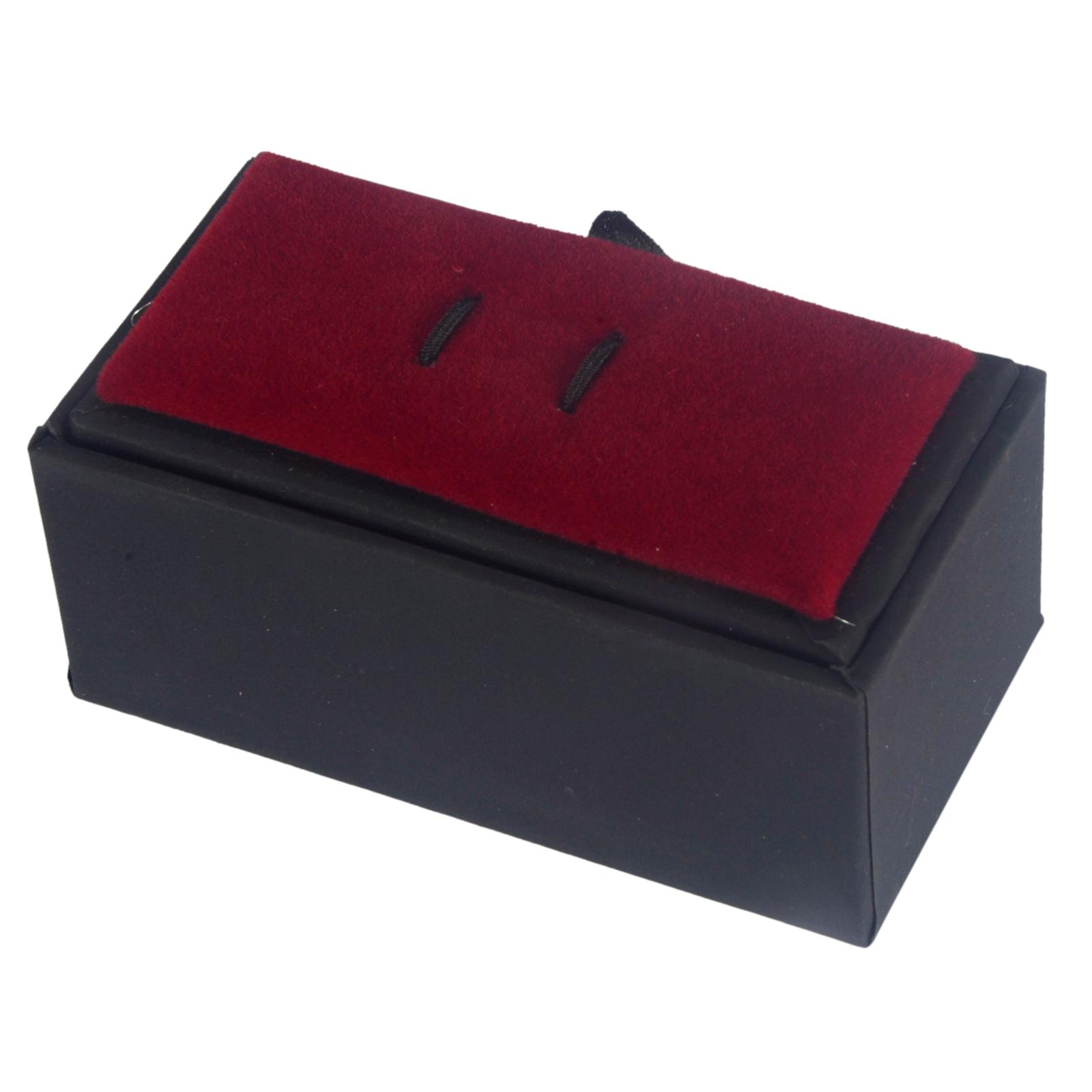 Vintage Red Velvet Jewelry Display Box Gift Case For Men Tie Clip Storage