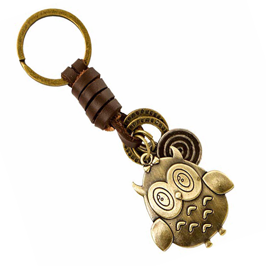Móc Khóa Thép Cao Cấp Hình Cú Mèo Vintage Phong Cách Cổ Điển Châu Âu - Móc Khóa Nữ Đáng Yêu Vintage Owl Keychain