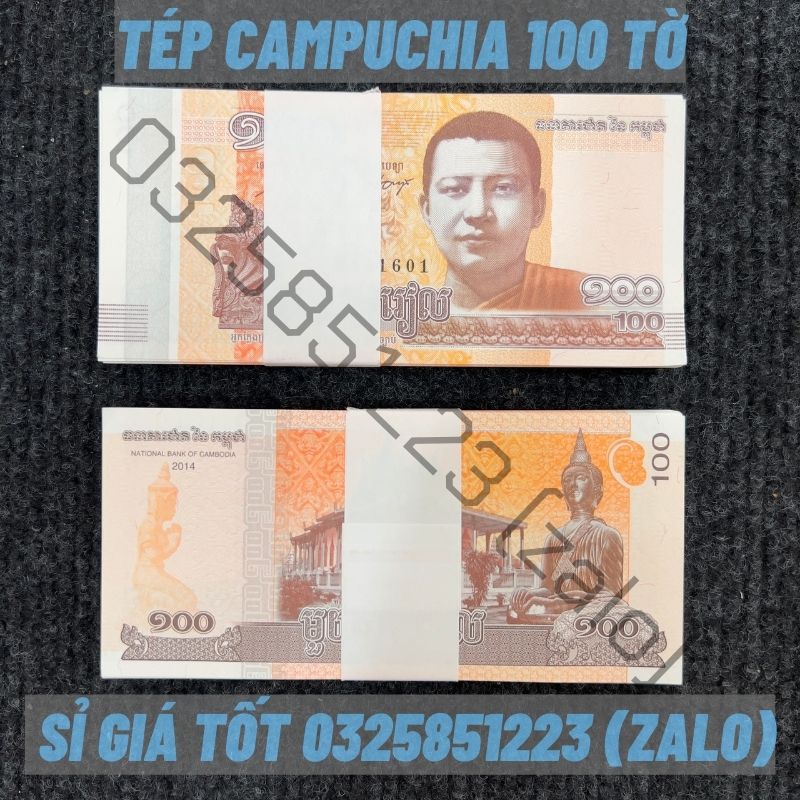 Tép Tiền Campuchia Hình Phật 100 Tờ Làm Quà Tặng Lì Xì Thả Ga