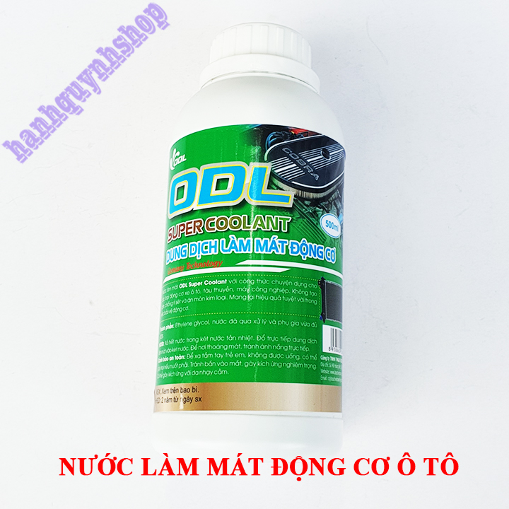 Nước làm mát động cơ ô tô lon 500ml màu xanh đỏ