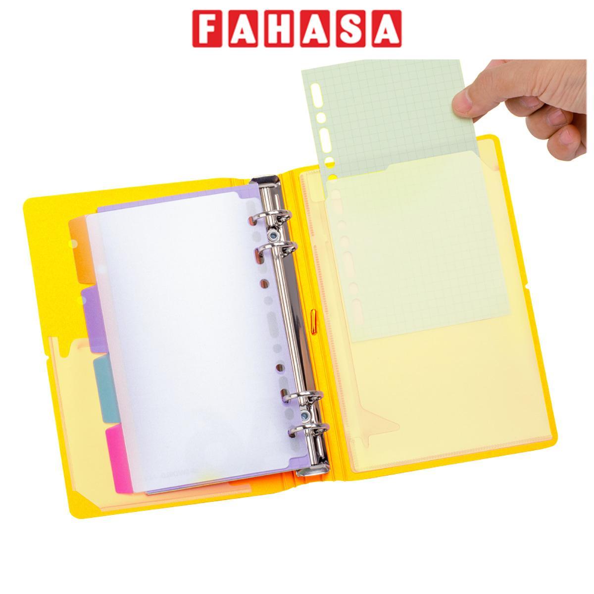 Sổ Còng Trang Trí A6 Bìa Cứng - 80 Trang 4 Lỗ - Sworld ST6188-PE - Purple