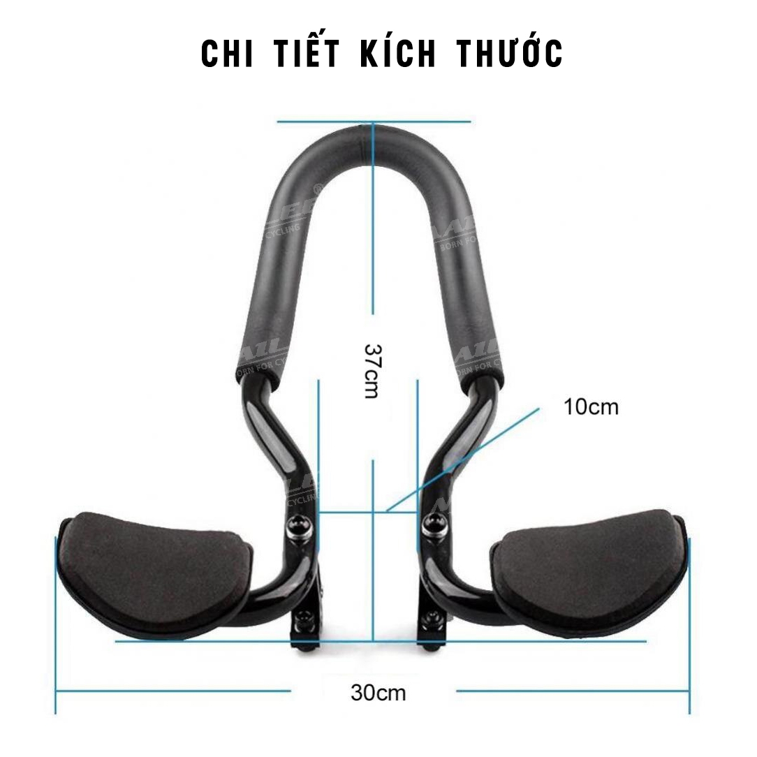 Tay càng nghỉ TT, Thanh Tay Lái Cho Xe Đạp Chất Liệu Nhôm, Tay Cầm cho ba môn phối hợp cho xe đạp thể thao trọng lượng nhẹ - Mai Lee