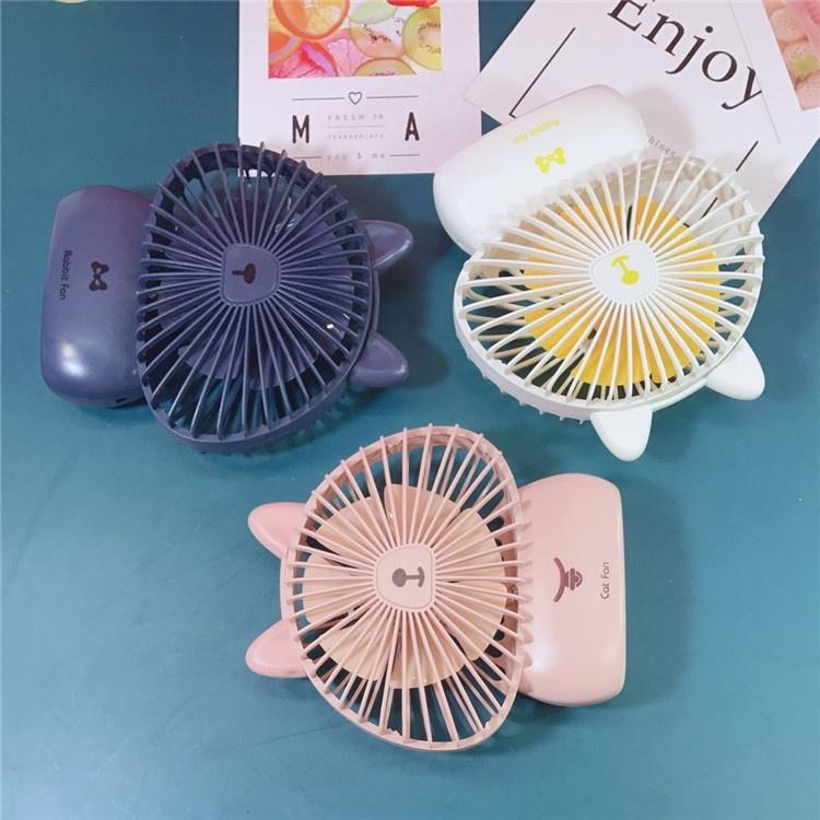 Quạt mini V30 để bàn có đèn LED trang trí siêu dễ thương