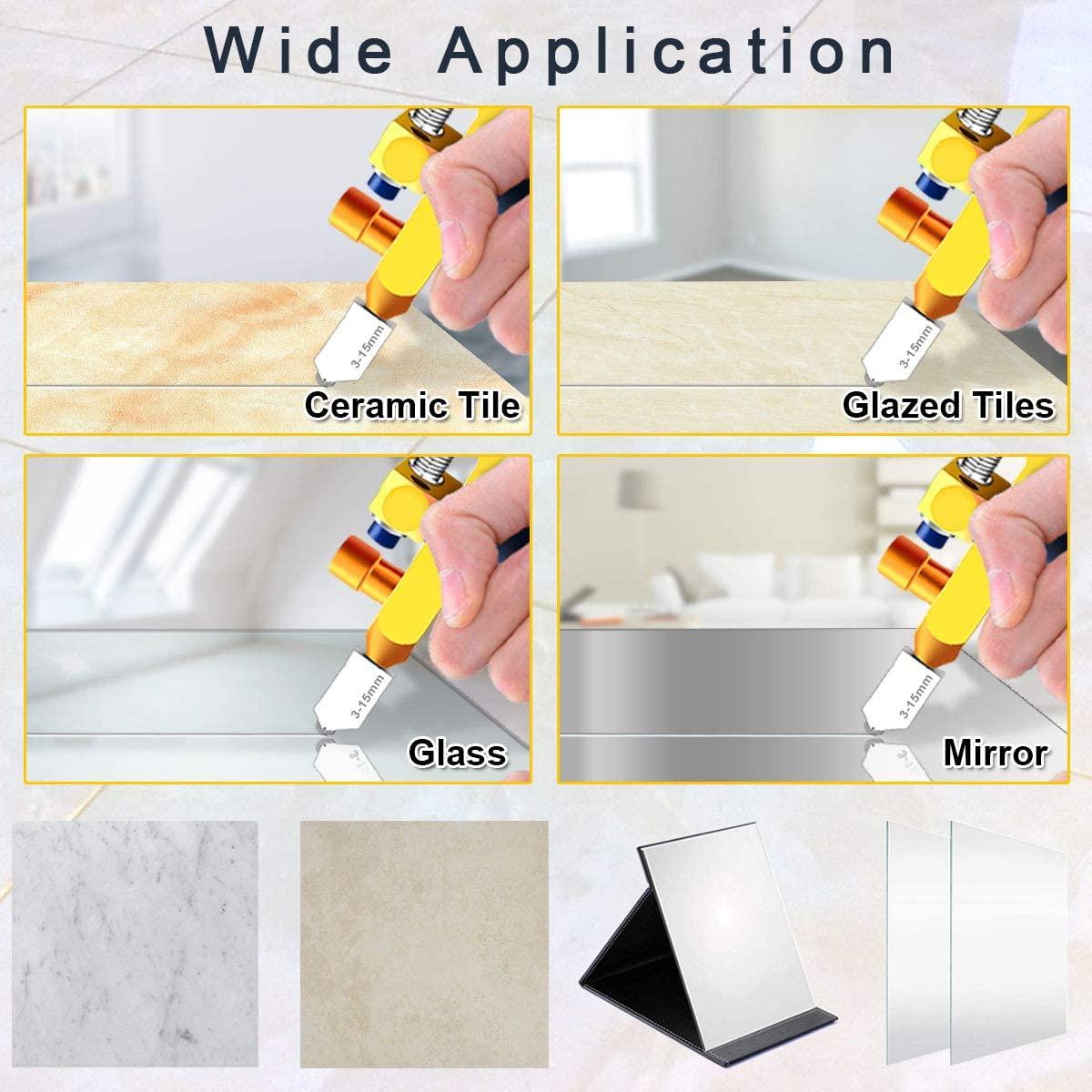 Bộ dụng cụ cắt thủy tinh 2 in 1, dụng cụ cắt thủy tinh cho kính/gương/kính màu