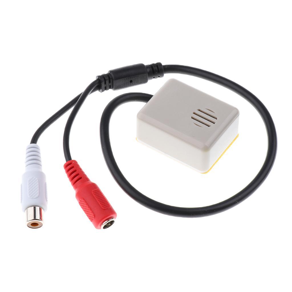 Adjustable  Camera Microphone Audio/Sound Monitor RCA 3.5mm Connector