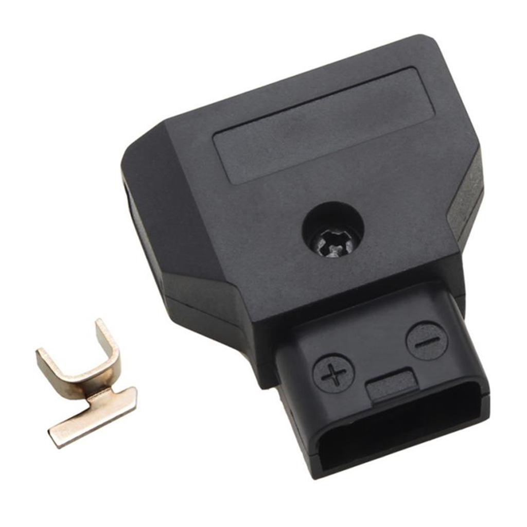 2Pieces Male D-Tap Plug Connector For DSLR Rig Power Cable V-mount Anton Battery Black
