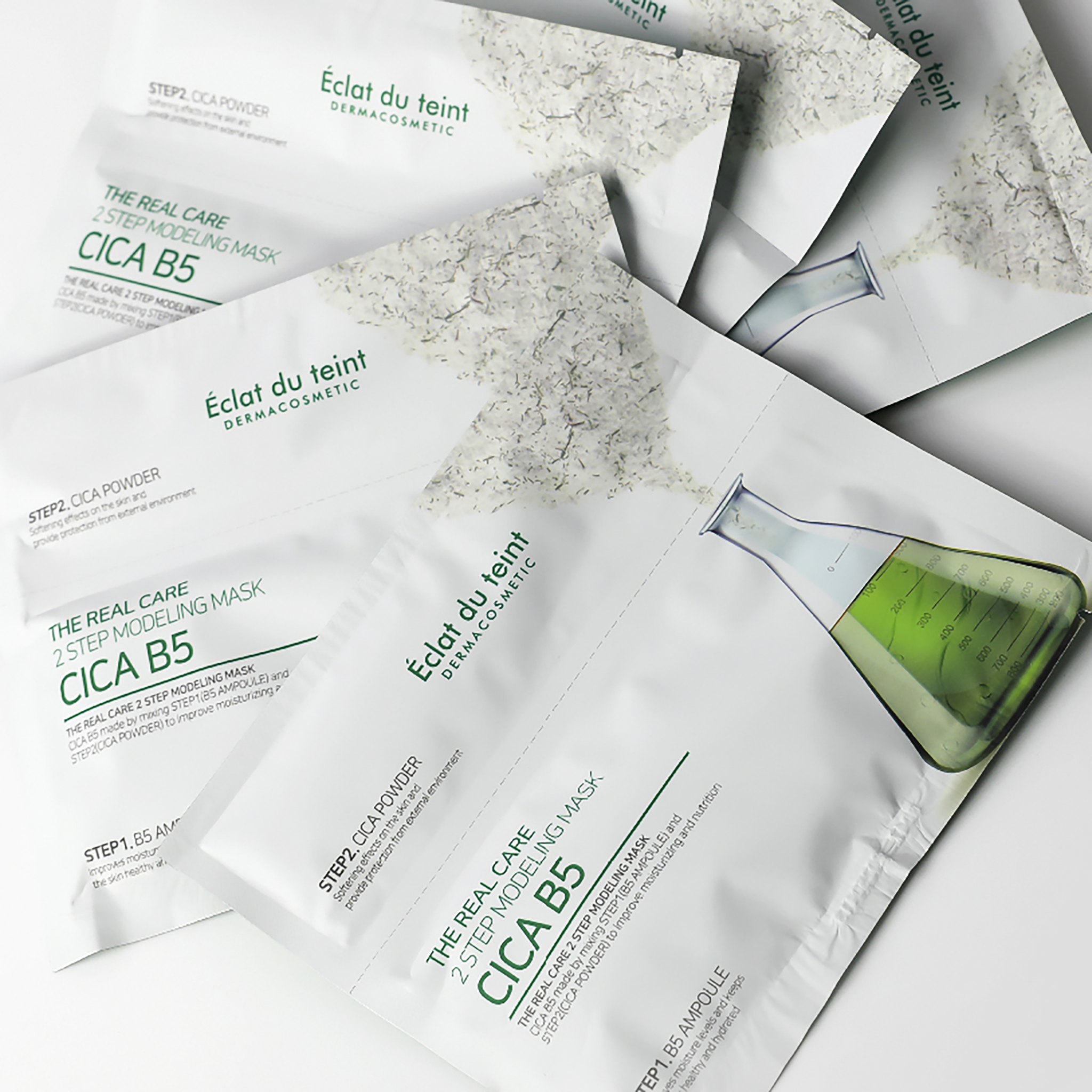 Mặt Nạ Phục Hồi Éclat Du Teint Da Sau Tổn Thương 2 Step Modeling Mask Cica B5