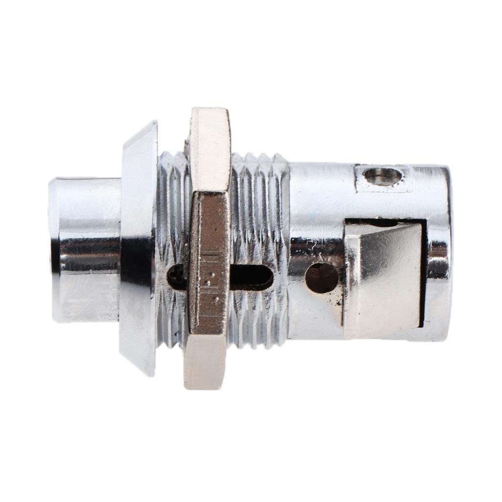 Zinc Alloy Gloss Silver Tubular Cam Lock With Chrome Finish and Offset Cam With 2 Keys