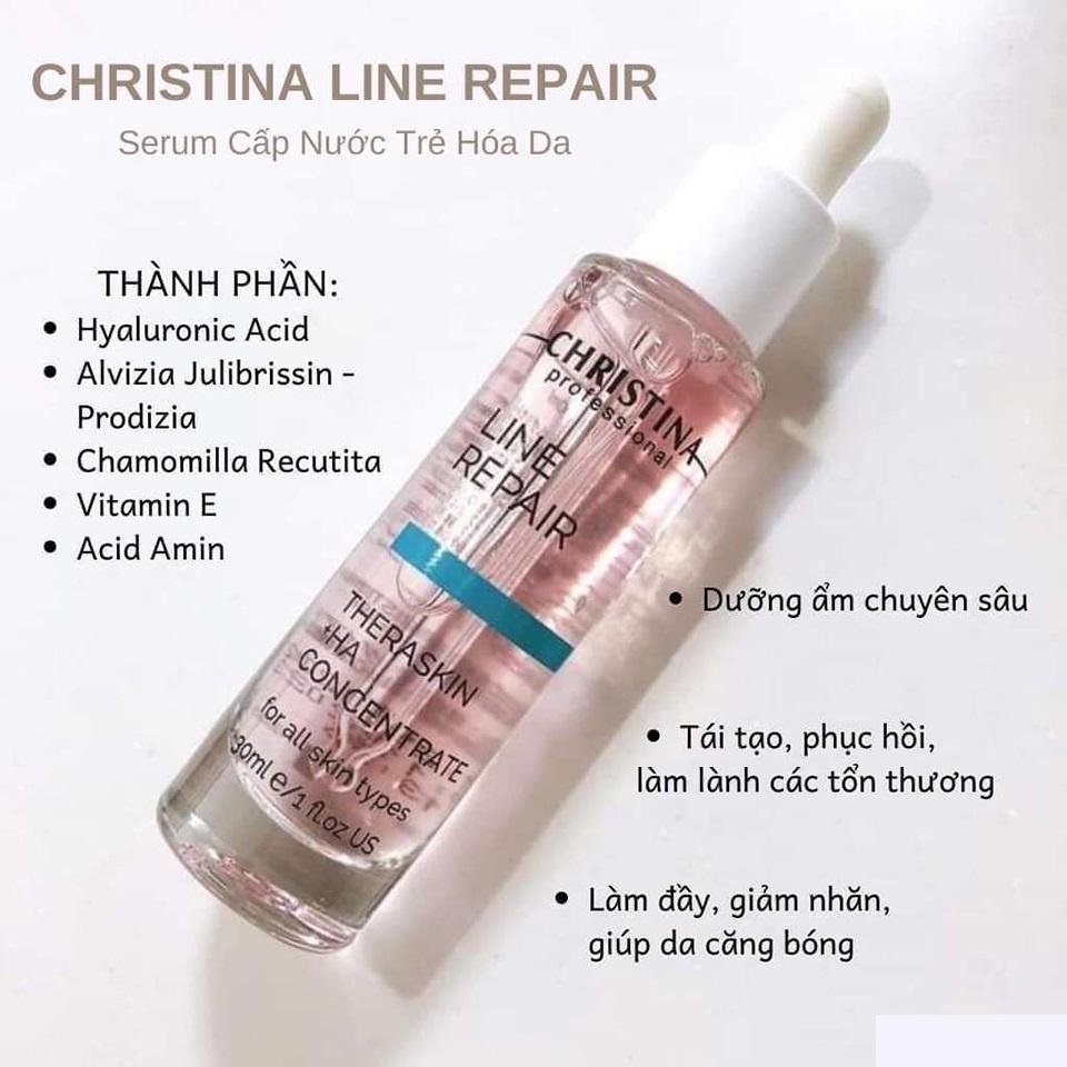 HÀNG NHẬP KHẨU - Serum cấp nước Christina Line Repair Plus Theraskin + HA Concentrate Tinh chất trẻ hoá phục hồi da